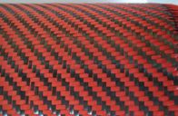 DuPont Karbon Fiber Kompozit Malzemeler 2X2 Dimi Örgü Kırmızı Aramid Elyaf Kumaş