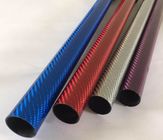 Yüksek Modüllü Karbon Fiber Ürünler Renkli Kevlar Aramid Karbon Fiber Tüp