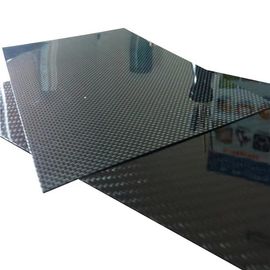 4mm Kalınlık Karbon Fiber Ürünler 3K Düz Dimi Levha Darbeye Dayanıklı